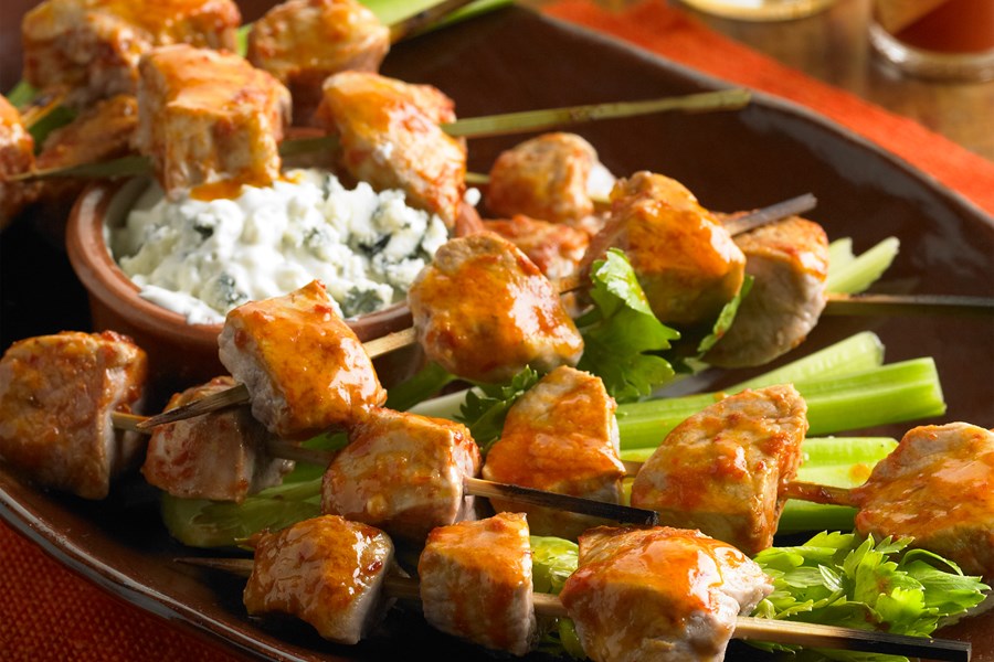 Buffalo Pork with Blue Cheese  