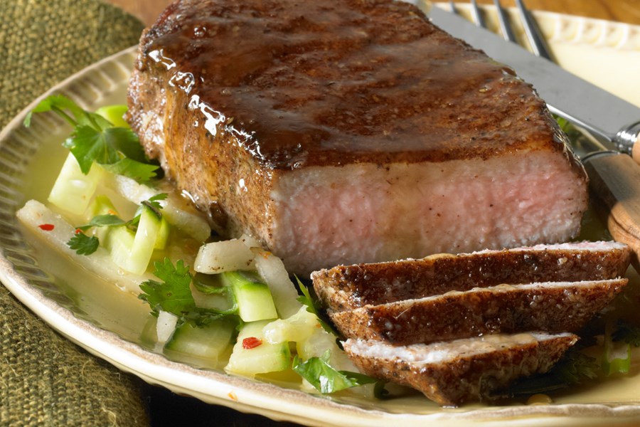 Five-Spice-&-Maple-Glazed Pork Chops 