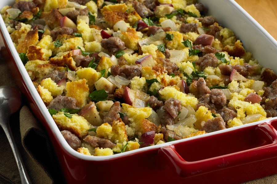 Corn Bread, Sausage and Apple Stuffing