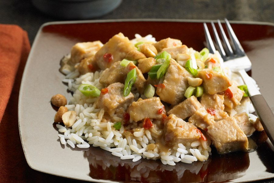 Slow Cooker Thai Pork with Peanut Sauce