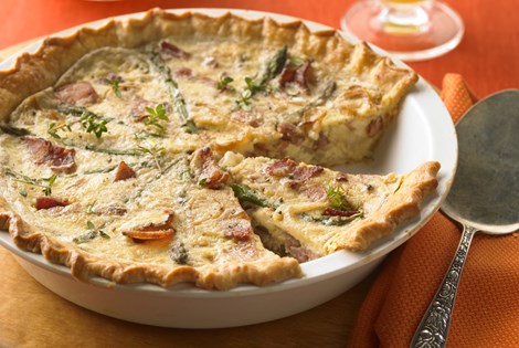 Ham Bacon and Caramelized Onion Tart