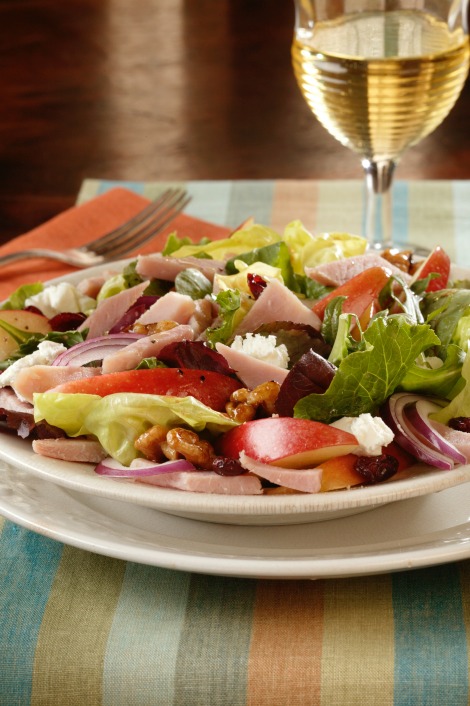 Autumn Apple Ham and Goat Cheese Salad