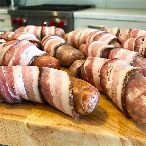 wrapped-sausage