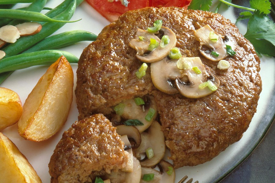 Mushroom-Stuffed Pork Burgers