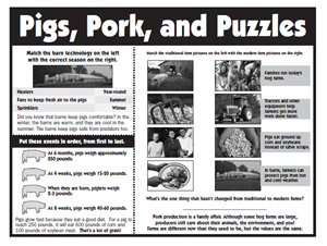 Pigs & Pork Activity Sheet