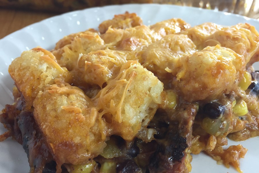Tater Tot Carnitas Casserole
